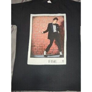 Vintage Black Size Medium Michael Jackson Off The Wall Shirt 20W X 28L